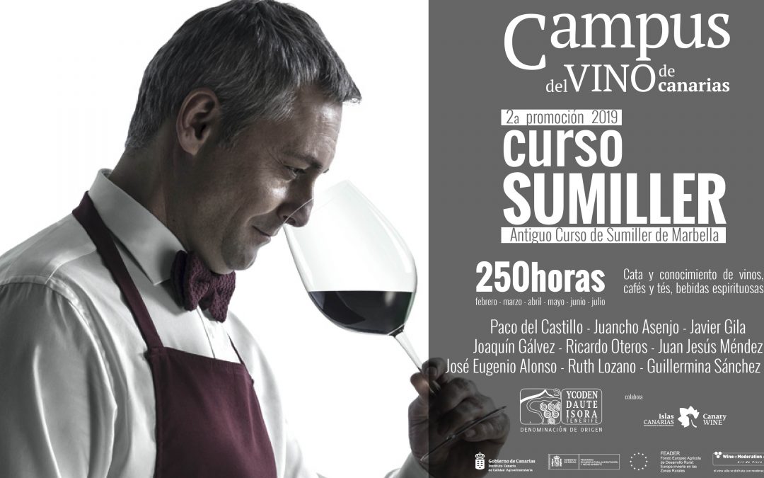 El Campus del Vino Canario impartirá un Curso de Sumiller de 250 horas con docentes de primer nivel